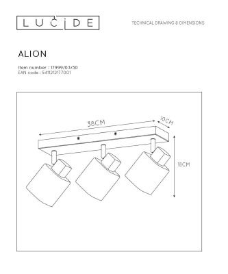 Спот Lucide Alion 17999/03/30