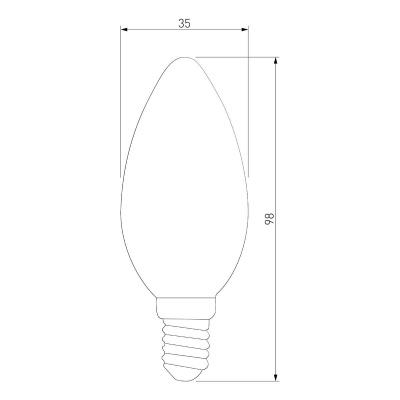 Лампа светодиодная филаментная Elektrostandard BLE1426 E14 9W 4200K прозрачная a050132