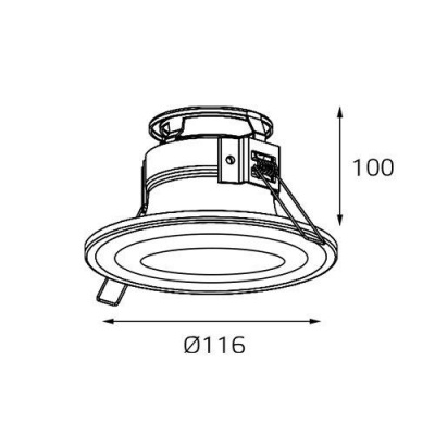 Встраиваемый светильник Italline IT07-7012 white