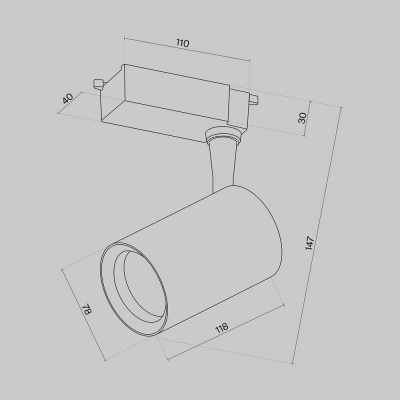 Трековый светильник Maytoni Technical Vuoro TR003-1-10W3K-S-B