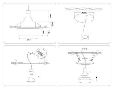 Встраиваемый светильник Ambrella light Techno Spot Acrylic Frost TN1302