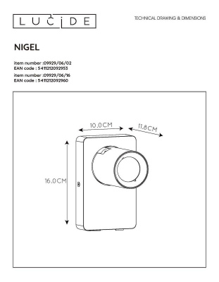 Спот Lucide Nigel 09929/06/02