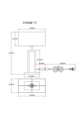 Настольная лампа Moderli Viola V10548-1T