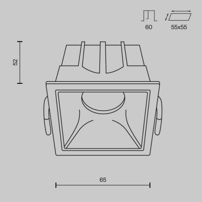 Встраиваемый светильник Maytoni Alfa LED DL043-01-10W4K-SQ-WB