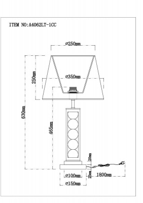 Настольная лампа Arte Lamp Jessica A4062LT-1CC