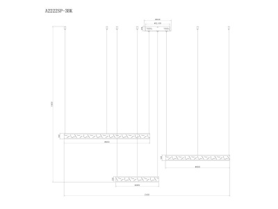 Подвесной светодиодный светильник Arte Lamp Shine A2222SP-3BK