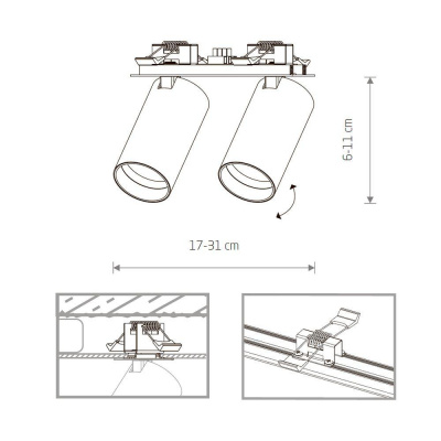 Встраиваемый спот Nowodvorski Mono Surface 7828