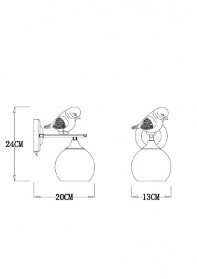 Бра Arte Lamp Gemelli A2150AP-1WG