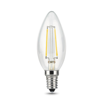 Лампа светодиодная филаментная Gauss E14 11W 4100К прозрачная 103801211