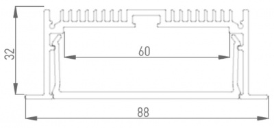 Профиль встраиваемый DesignLed LE.8832 001080