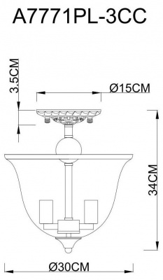 Потолочный светильник Arte Lamp Bell A7771PL-3CC