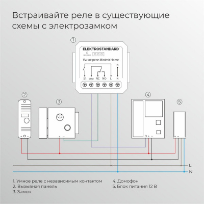 Реле Wi-Fi с независимым контактом Elektrostandard 76010/00 76010/00