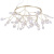 Подвесная люстра Crystal Lux Evita SP45 D Gold/Transparent