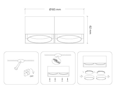 Накладной светильник Ambrella light Techno Spot GX Standard tech TN70872