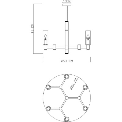 Подвесная люстра Divinare Barolo 2654/17 LM-6