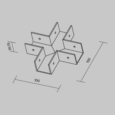 Коннектор X-образный Maytoni Elasity IP O-TR001-CC