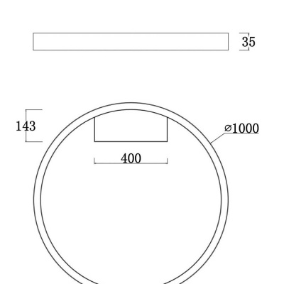 Потолочный светодиодный светильник Maytoni Rim MOD058CL-L65BS4K