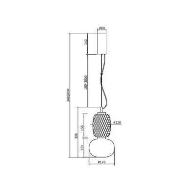 Подвесной светодиодный светильник Maytoni Pattern MOD267PL-L18CH3K