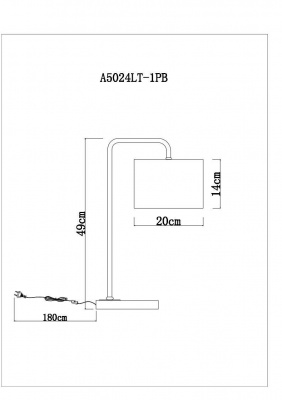 Настольная лампа Arte Lamp Rupert A5024LT-1PB