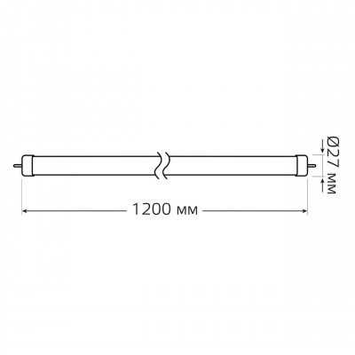 Лампа светодиодная Gauss G13 24W 4000К матовая 93024