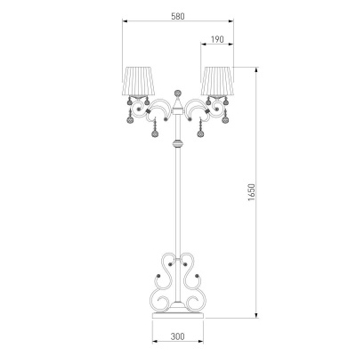 Торшер Eurosvet 12075/3F белый Strotskis