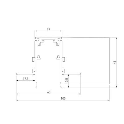 Коннектор L-образный Elektrostandard Slim Magnetic 85214/00 a067508