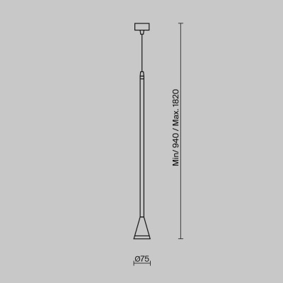 Подвесной светильник Maytoni Technical Arrow P064PL-01B-1