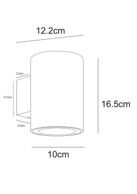 Уличный настенный светодиодный светильник Arte Lamp Torcular A1813AL-2BK