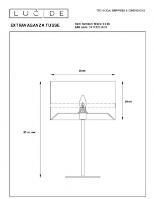 Настольная лампа Lucide Extravaganza Tusse 10509/81/35