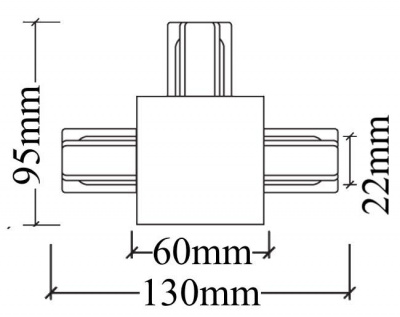 Коннектор Т-образный Crystal Lux CLT 0.2211 02 BL
