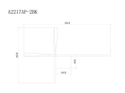 Настенный светодиодный светильник Arte Lamp Acrux A2217AP-2BK