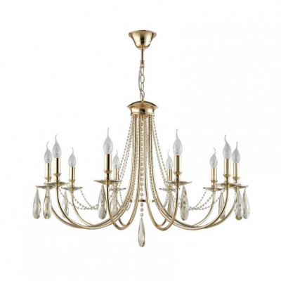 Подвесная люстра Crystal Lux Victoria SP10 Gold/Amber