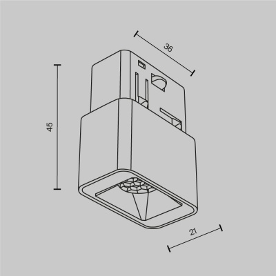 Трековый светодиодный светильник Maytoni Technical Exility Points S TR100-2-2W3K-S-W