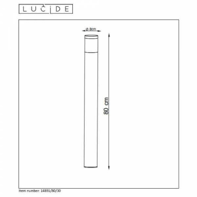Уличный светодиодный светильник Lucide Teo 14891/80/30