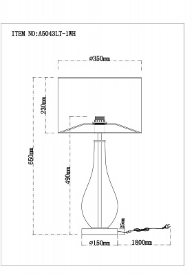 Настольная лампа Arte Lamp Naos A5043LT-1WH