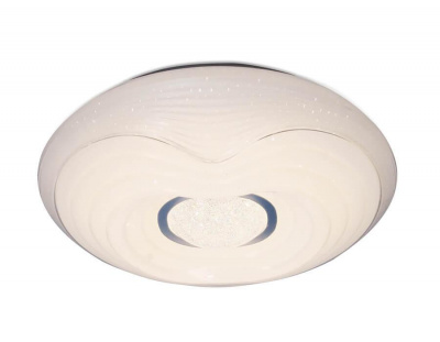 Потолочный светодиодный светильник Ambrella light Orbital Crystal Sand FS1235 WH 72W D490