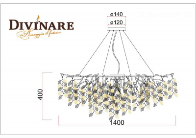 Подвесная люстра Divinare Salice 3136/01 SP-15