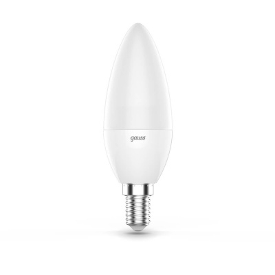 Лампа светодиодная диммируемая Gauss E14 6W RGBW матовая 103101406