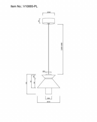 Подвесной светодиодный светильник Moderli Ori V10885-PL