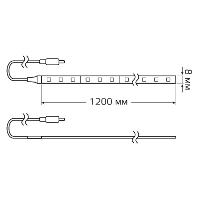 Светодиодная влагозащищенная лента Gauss 4,5W/m 30LED/m 2835SMD теплый белый 1,2M 311011105