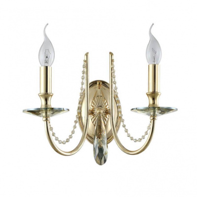 Бра Crystal Lux Victoria AP2 Gold/Amber