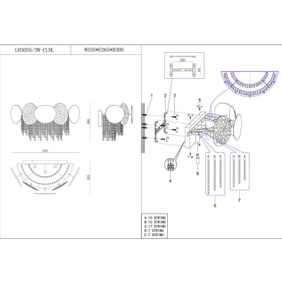 Настенный светильник Lumien Hall Tesiya LH3055/3W-CLNL