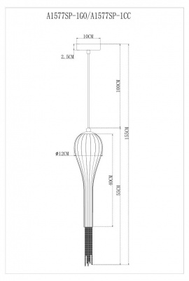 Подвесной светильник Arte Lamp Waterfall A1577SP-1CC