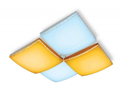 Потолочный светодиодный светильник Ambrella light Orbital Parrus FP2324 WH 128W D480*480
