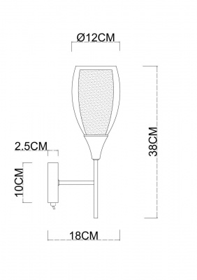 Бра Arte Lamp Barry A7951AP-1CC