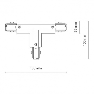 Коннектор T-образный правый 1 Nowodvorski Ctls Power 8241