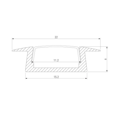 Профиль встраиваемый алюминиевый с рассеивателем Elektrostandard LL-2-ALP007 a053622