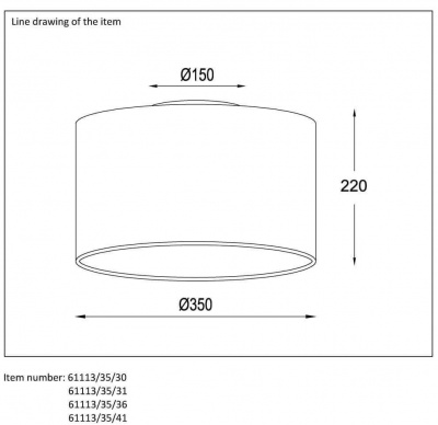Потолочный светильник Lucide Coral 61113/35/36