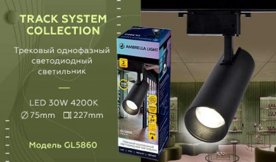 Трековый светодиодный светильник Ambrella light Track System GL5860