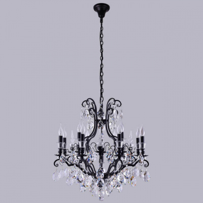 Подвесная люстра Crystal Lux Magnifico SP13 Black/Transparent